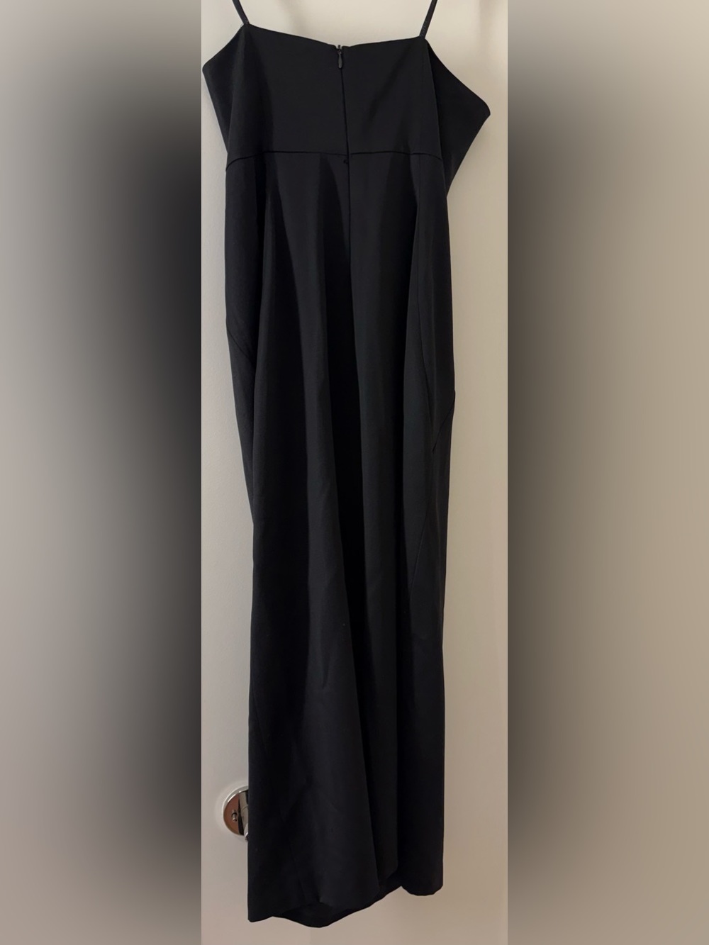 Elegant Strapless Black Maxi Dress